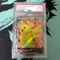 PSA 10 GEM MT Pokemon Card JP Pikachu SR V - Image 1