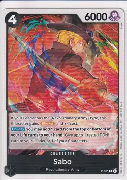 SABO P-105, 2025 ONE PIECE CARD GAME, STORE TOURNAMENT PACK VOLUME 4 - Image 1