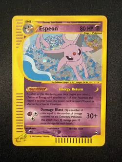 Pokemon Card Espeon Holo H9/H32 Aquapolis English E-Series LP/MP - Image 1