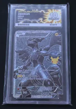 Zekrom 114/114 Celebrations 25th Edition Ace 10 Gem Mint Perfect 10 Pokemon Card - Image 1