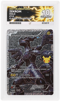Zekrom 114/114 Celebrations 25th Edition Ace 10 Gem Mint Perfect 10 Pokemon Card - Image 3