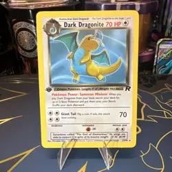 Pokemon Dark Dragonite TCG 1st Edition Non-Holo Card 22/82 NM - Image 1