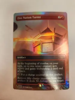 Fire Nation Turret (Borderless) FOIL Avatar: The Last Airbender MTG Near Mint NM - Image 1
