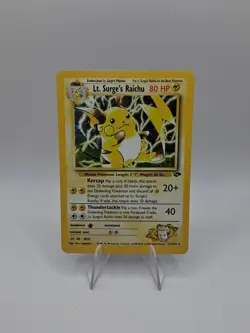 Pokemon - Lt. Surges Raichu 11/132 - Gym Challenge - Holo Rare - LP/NM - Image 1