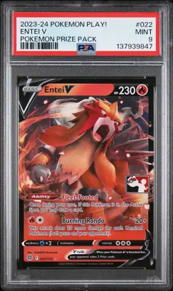 2023-2024 POKEMON PLAY! POKEMON PRIZE PACK #022 ENTEI V PSA 9 - Image 1