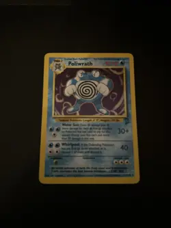 Pokemon TCG Poliwrath Base Set 2 15/130 Holo Unlimited Holo Rare - LP - Image 1