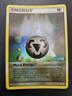 Pokemon EX Unseen Forces Metal Energy Stamped Holo Rare 97/115 EXCELLENT - Image 1