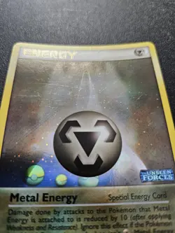 Pokemon EX Unseen Forces Metal Energy Stamped Holo Rare 97/115 EXCELLENT - Image 2