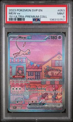 2023 POKEMON SVP EN-SV PROMO 151 ULTRA-PREMIUM COLLECTION #053 MEW EX PSA 9 - Image 1