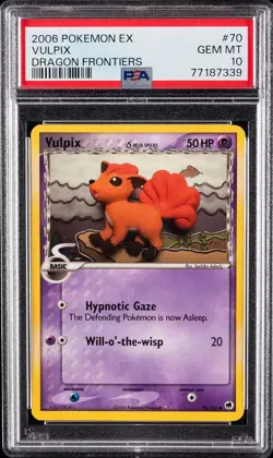 2006 POKEMON EX DRAGON FRONTIERS #70 VULPIX PSA 10 - Image 1