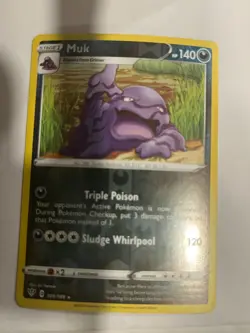 Muk 101/189 S&S Darkness Ablaze Pokemon Reverse Holo Foil Rare - Image 1