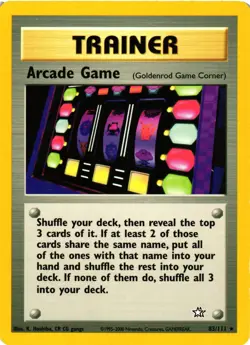 Pokemon TCG Arcade Game Neo Genesis 83/111 Regular Unlimited Rare LP - Image 1