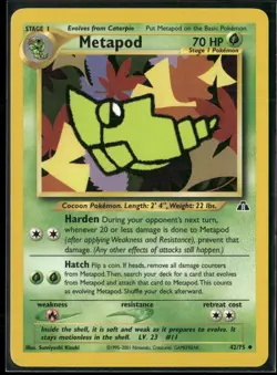 Pokemon - Metapod 42/75 Neo Discovery LP - Image 1