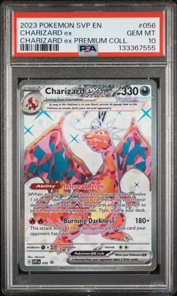 2023 POKEMON SVP EN-SV BLACK STAR PROMO #056 CHARIZARD EX PSA 10 - Image 1