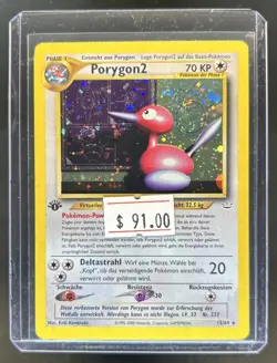 2001 Pokemon Neo Revelation 1st Edition Porygon2 Holo Rare #12/64 - Image 1