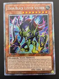 Yu-Gi-Oh Toon Black Luster Soldier Platinum Secret Rare RA03-EN272 NM - Image 1
