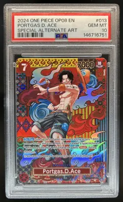 2024 One Piece Two Legends Portgas.D.Ace Special Card Alt Art #OP02-013 PSA 10 - Image 1