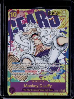 2023 One Piece Monkey.D.Luffy Secret Rare Alt Art Alternative #OP05-119 - Image 1