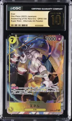 2023 ONE PIECE JPN AWAKENING OF THE NEW ERA SR ALT ART ENEL CGC 10 PRISTINE - Image 1