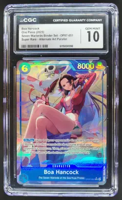 2025 One Piece Seven Warlords Boa Hancock Super Rare Alt Art OP07-051 CGC 10 TL3 - Image 1