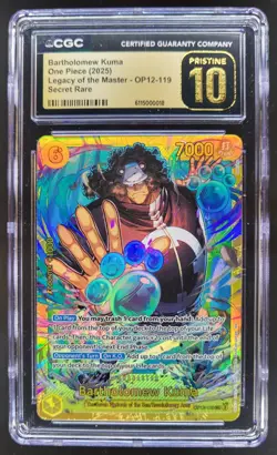 One Piece Legacy of the Master Bartholomew Kuma Secret Rare CGC 10 Pristine TL3 - Image 1