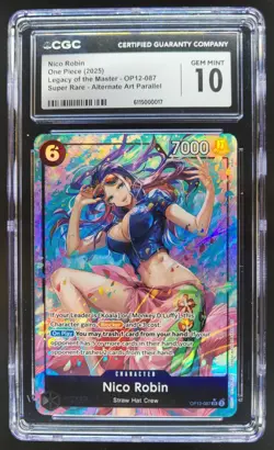 2025 One Piece Legacy of the Master Nico Robin Super Rare Alt Art CGC 10 TL3 - Image 1