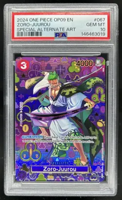 2024 One Piece Zoro-Juurou Special Alternative Art #OP05-067 PSA 10 - Image 1