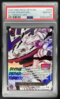 2025 One Piece Carrying On Will Divine Departure Rare Alt Art #OP13-076 PSA 10 - Image 1