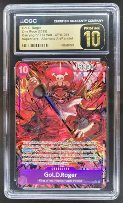 2025 One Piece Gol D. Roger Super Rare #OP13-064 Alt Art CGC 10 Pristine TL3 - Image 1
