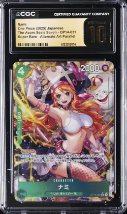 2025 ONE PIECE JPN THE AZURE SEA'S SEVEN SUPER RARE ALT ART NAMI CGC 10 PRISTINE - Image 1