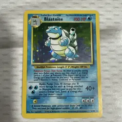 Pokemon TCG Blastoise Base Set Holo Unlimited Rare Card 2/102 - Image 1