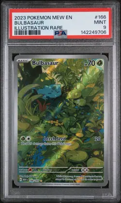 Pokemon TCG Scarlet & Violet Bulbasaur Card 166/165 IR Holo PSA 9 - Image 1