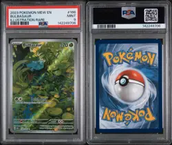 Pokemon TCG Scarlet & Violet Bulbasaur Card 166/165 IR Holo PSA 9 - Image 3