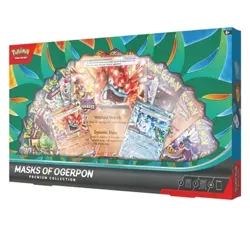 Pokemon MASKS OF OGERPON PREMIUM COLLECTION 10 Packs 2 Foils 1 Jumbo card - Image 1