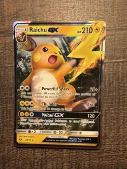 Pokemon TCG Raichu GX Holo Ultra Rare Card Shining Legends 29/73 - Image 1