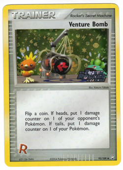 Venture Bomb 93/109 EX Team Rocket Returns Reverse Holo Stamped Pokemon Card - Image 1