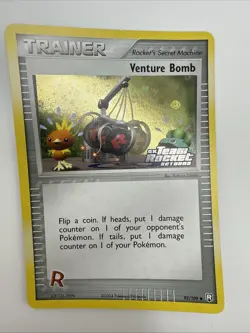 Venture Bomb 93/109 EX Team Rocket Returns Reverse Holo Stamped Pokemon Card - Image 3
