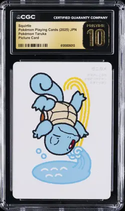 2025 POKEMON PLAYING CARDS POKEMON TARUKA PICTURE CARD SQUIRTLE CGC 10 PRISTINE - Image 1