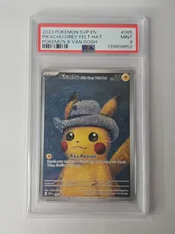 PSA 9 Van Gogh Pikachu With Grey Felt Hat 2023 SVP #085 Promo Pokemon Card Mint - Image 1