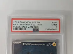 PSA 9 Van Gogh Pikachu With Grey Felt Hat 2023 SVP #085 Promo Pokemon Card Mint - Image 3