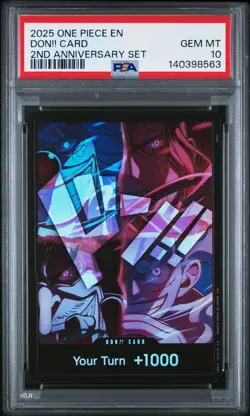 2025 ONE PIECE ENGLISH VERSION 2ND ANNIVERSARY SET DON!! CARD PSA 10 - Image 1