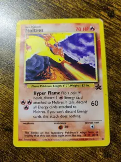 Pokemon Moltres Wizards Black Star Promo 21 70HP English TCG Card 2000 MP - Image 1