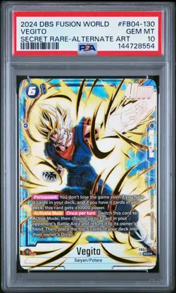 2024 DRAGON BALL SUPER CARD GAME FUSION WORLD ULTRA LIMIT VEGITO PSA 10 - Image 1