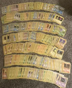 Huge 1999 Pokemon Base Set Unlimited NON HOLO Cards Over 680 Total Unplayed - Image 1