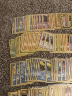 Huge 1999 Pokemon Base Set Unlimited NON HOLO Cards Over 680 Total Unplayed - Image 2
