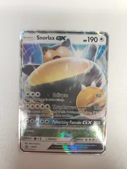 Snorlax-GX SM05 Black Star Promo Holo Ultra Rare (Pokemon Card) DMG - Image 1