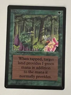 Magic the Gathering MTG Beta Wild Growth NM- (Beta Bob) - Image 1
