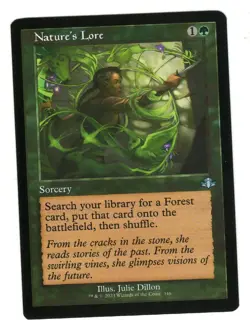 MTG Nature's Lore Retro Frame Dominaria Remastered Magic The Gathering TCG - Image 1