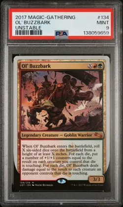 2017 MAGIC: THE GATHERING UNSTABLE #134 OL' BUZZBARK PSA 9 - Image 1
