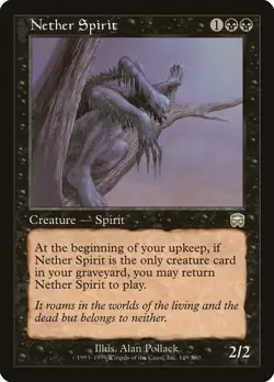 Nether Spirit – Mercadian Masques – #149/350 – Lightly Played – MTG - Image 1